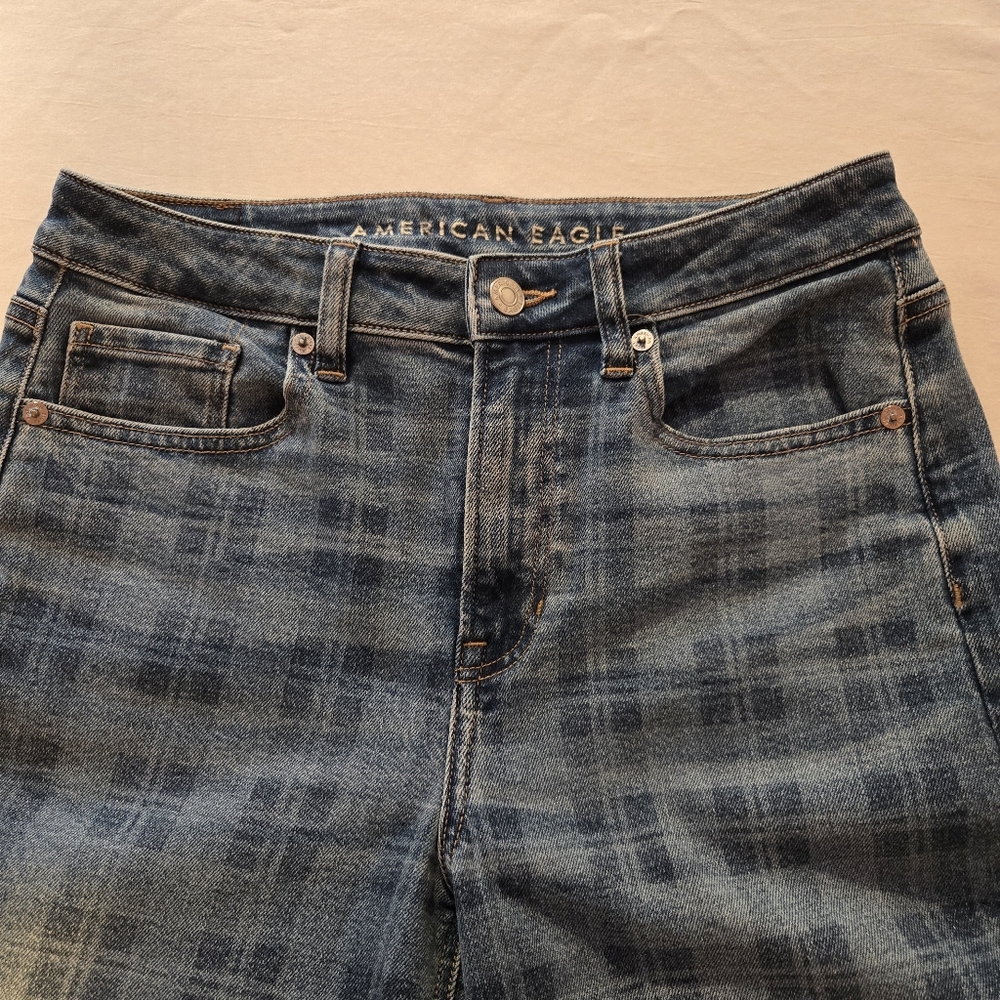 American Eagle Plaid Jeans - Size‎ 27 - Picture 2 of 8